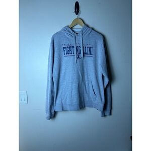 Rally House Fighting Illini Hoodie L Gray Graphic Pullover